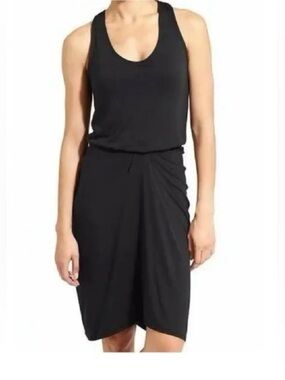 Athleta Black Daytrip Racerback Sleeveless Midi Dress Size S NWOT